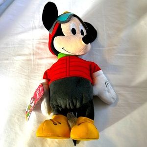 Disney Mickey Mouse Skiing Winter Plush Musical Dancing Just Play Toy NWT